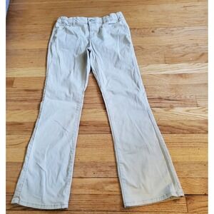 Wonder Nation Girls Khaki‎ Bootcut Pants Size 16 Adjustable Waist Tan Chino